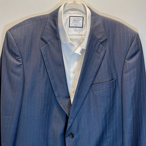 Stafford Executive Men's 100% Wool Suit Blue 48L Pre-Owned